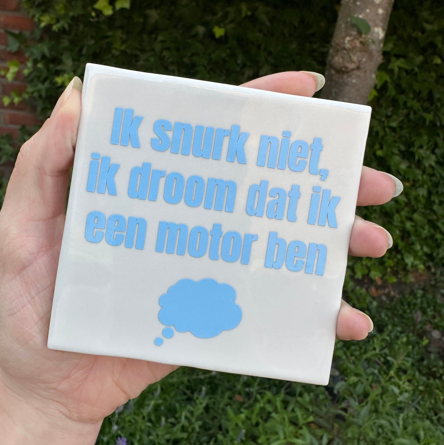 Ik snurk niet ik droom dat ik een motor ben