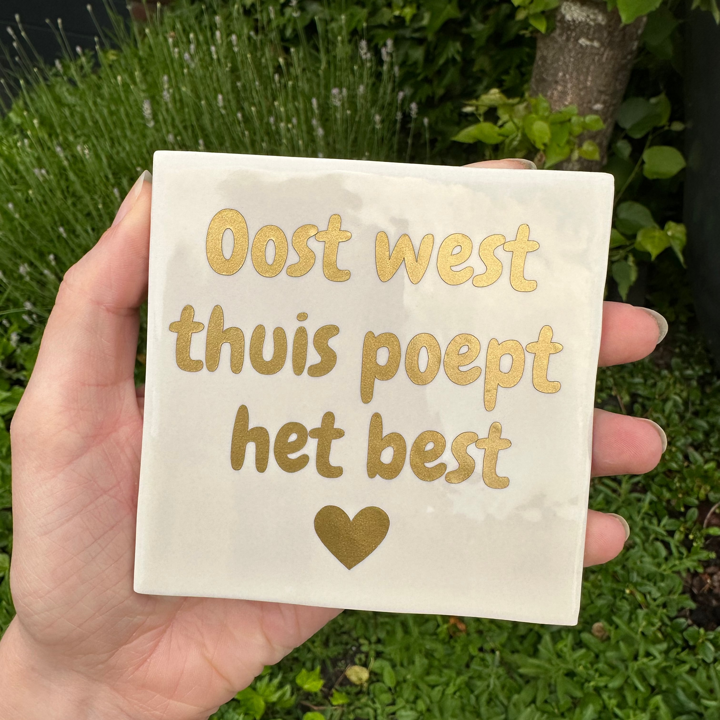 Oost west thuis poept het best - Actie: 2+1 gratis op alle tegeltjes