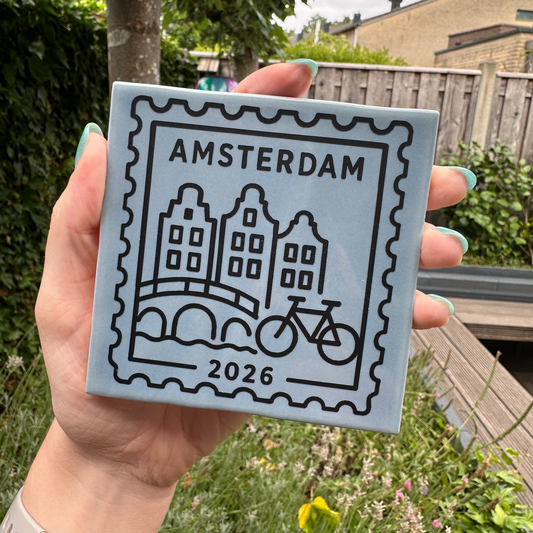 Tegeltje met stad naar keuze